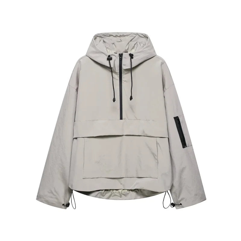 Stylish Hooded Windbreaker Jacket