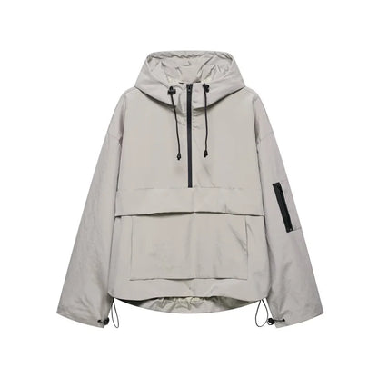 Stylish Hooded Windbreaker Jacket