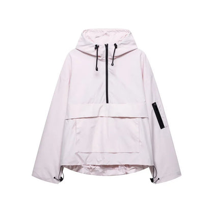 Stylish Hooded Windbreaker Jacket