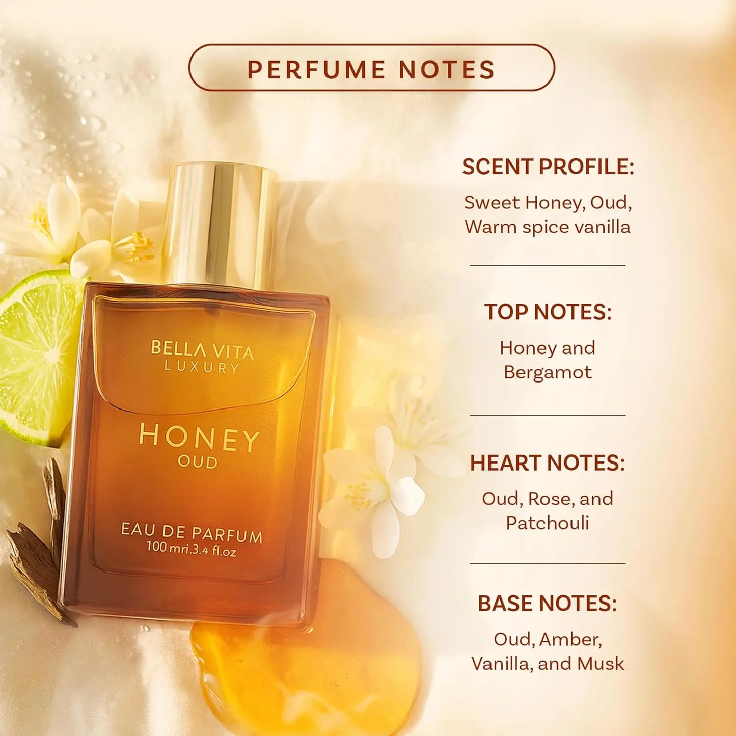 Bellavita Honey Oud – Eau de Parfum 100ml